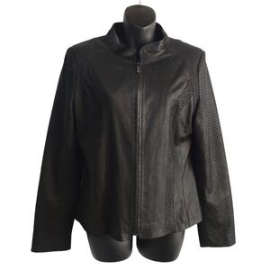 My Tribe Women's Black Genuine Leather Jacket Size L GORGEOUS!